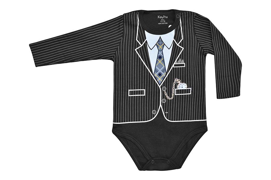 Body terno ML negro talla 18 a 24
