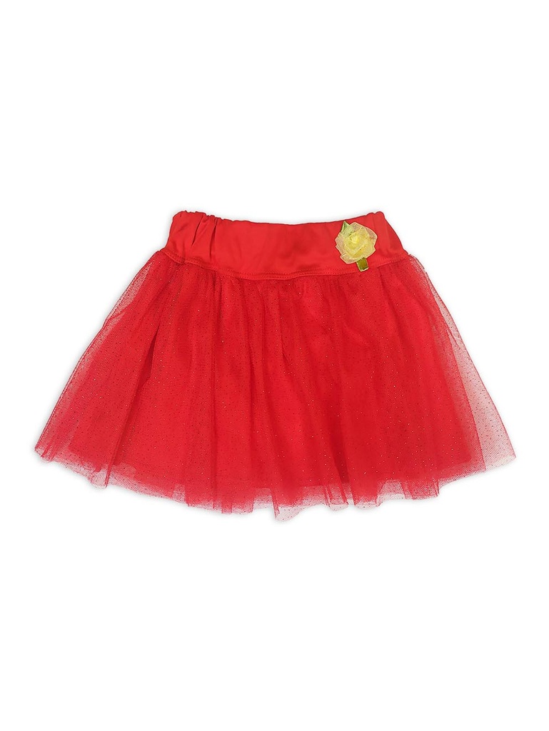 MK1278 Falda Tul Rojo Escarchada T2