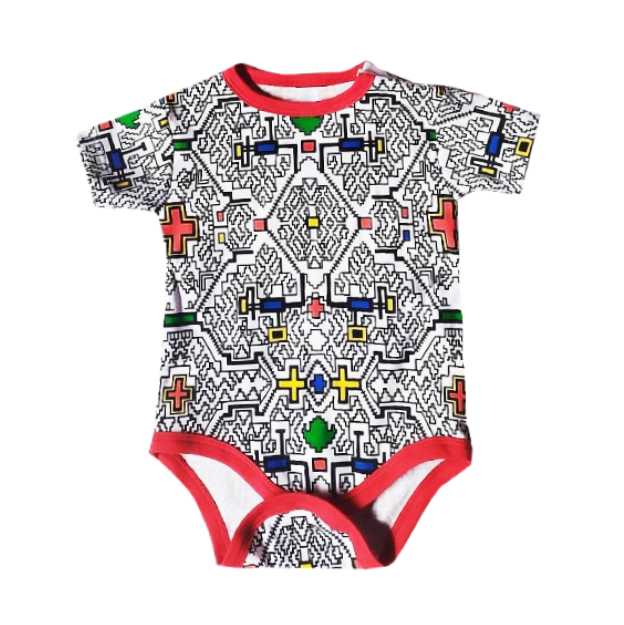Body Amazónico rojo  talla 6 a 9