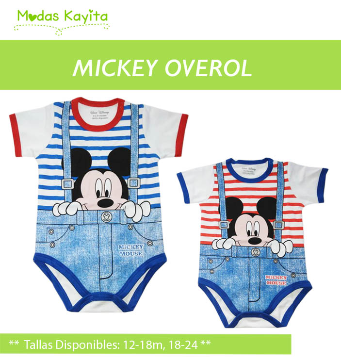 MV553 Body Mickey Overol azul 6 a 9