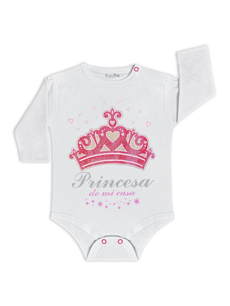 Body Princesa de mi casa   talla 0 a 3
