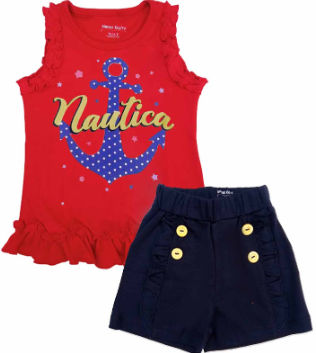 Conjunto ancla  rojo talla 0