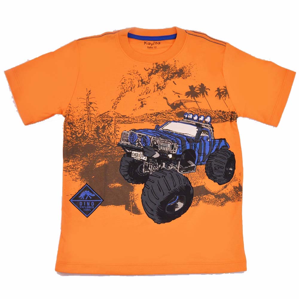 Polo  Modelo tractor  naranja talla 10