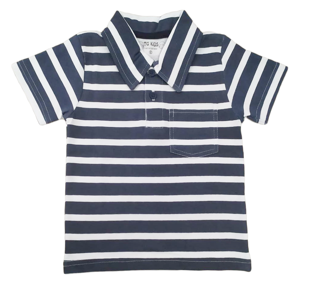 Polo Camisero a rayas  naranja/marrón talla 12