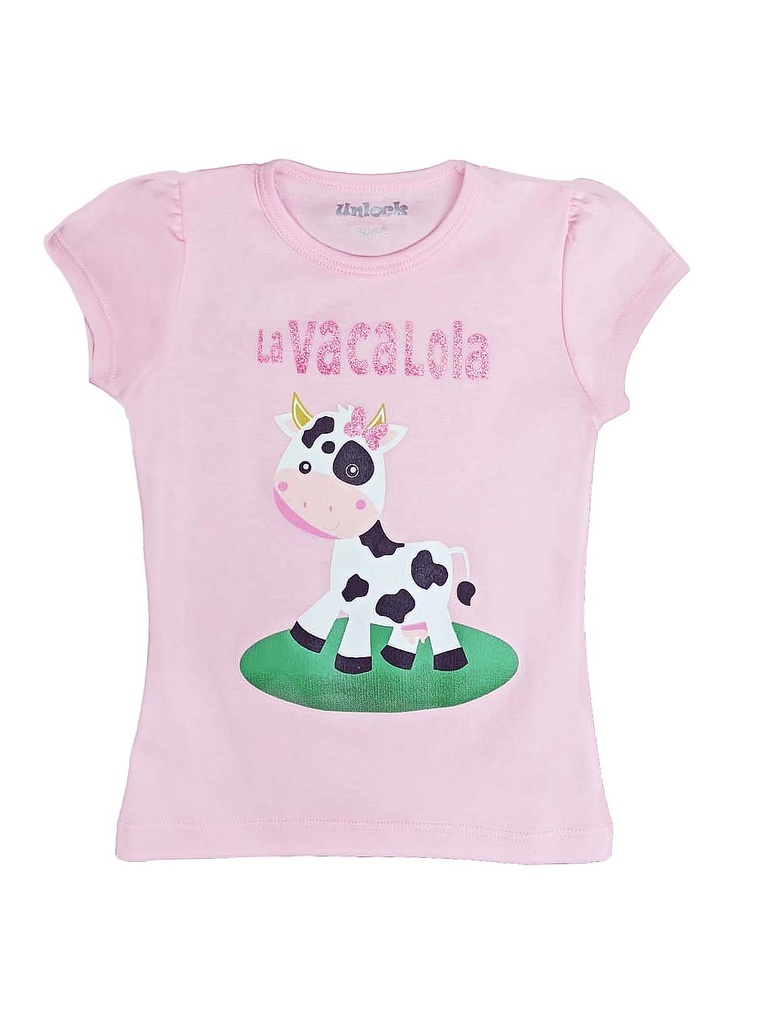 Polo La vaca lola  rosado talla 4