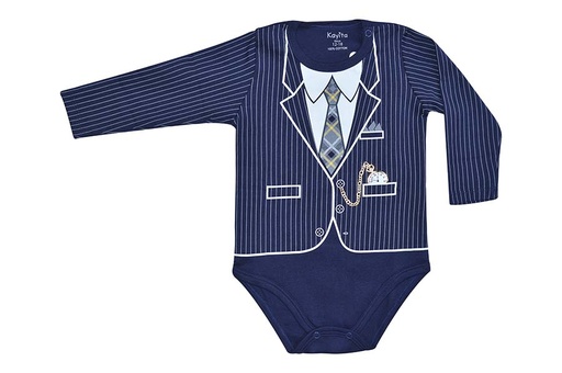[MK642] Body terno  ML azul marino talla 12 a 18