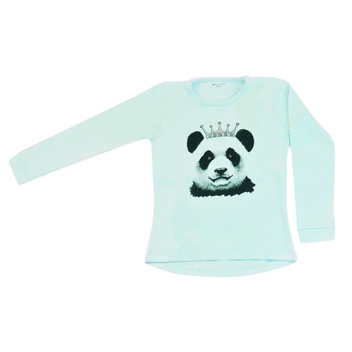 [MK770] polo Reina panda  celeste talla 14
