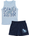 [MR05] MR05 Conjunto Dinos caricaturas Celeste T1
