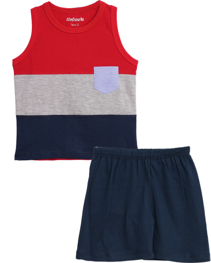 [MR07] MR06 Conjunto Camisero Bolsillo Celeste T4
