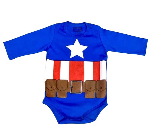 [MV539] MV539 Body Capitan America franja ML Azul 3 a 6