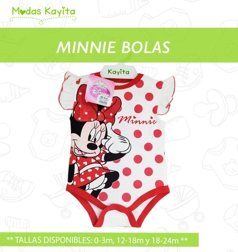 [MV605] MV605 Body Minnie bolas rojo  9 a 12