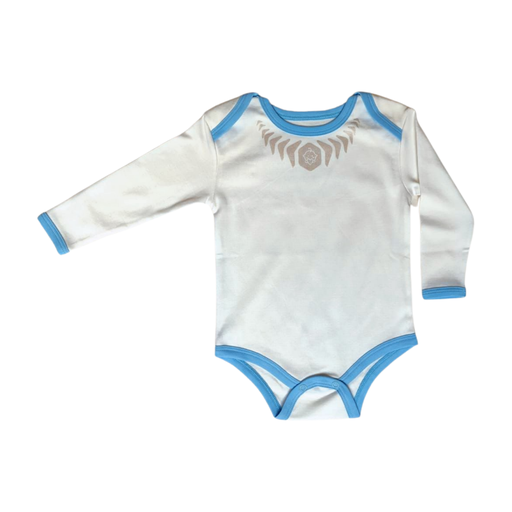 [MK1022] MK1022 Body Bebe cn corazon / Blanco collarete Celeste 18 a 24