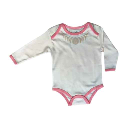 [MK1025] MK1025 Body Bebe cn corazon / Blanco con collarete Rosa ML 3 a 6 (copia)