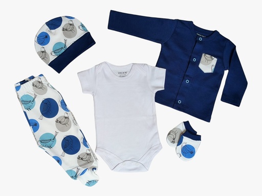 [MK1043] MK1042 Ajuar Elefantes / Blanco - Azul 3 a 6 (copia)