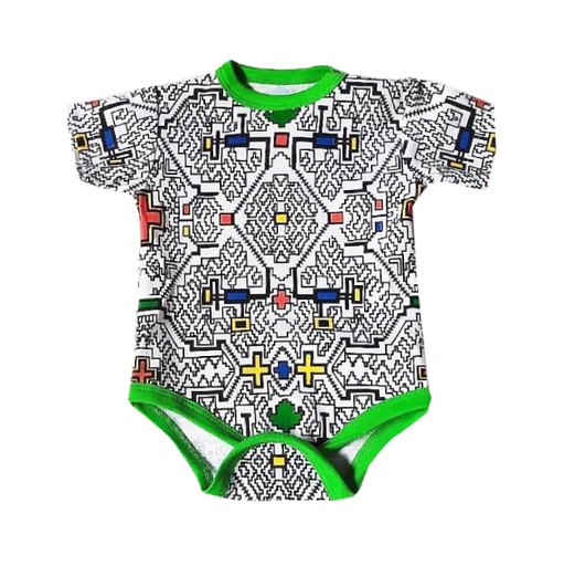 [MK522] Body Amazónico  verde talla 6 a 9