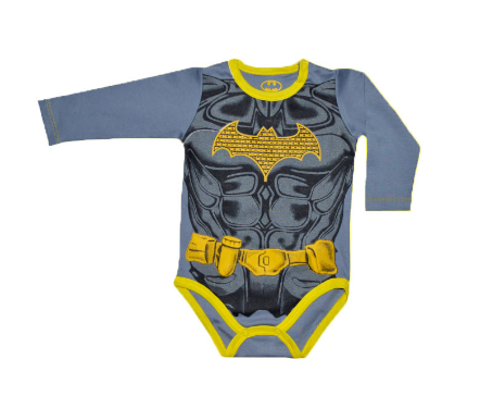 [MV837] Body Batman ML  plomo talla 12 a 18