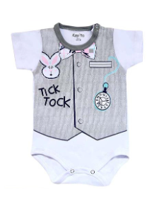 [MK627] Body Conejito reloj  plomo talla 6 a 9