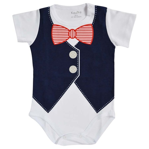 [MK634] Body Corbata Michi  rojo talla 0 a 3