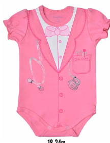 [MK618] Body Doctora  chicle talla 6 a 9