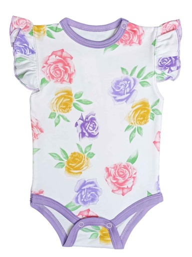 [MK610] Body Floreado MA lila talla 3 a 6