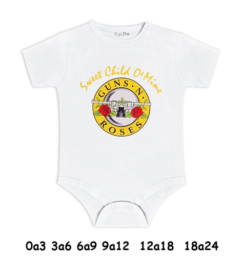 [MK577] MK577 Body Gun & Roses blanco 6 a 9