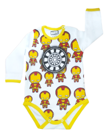 [MV600] Body Iron Man collarete amarillo blanco talla 6 a 9