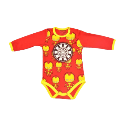 [MV599] Body Iron Man collarete amarillo rojo talla 6 a 9