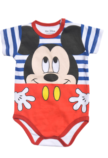 [MV552] Body Mickey rayas  azul talla 0 a 3