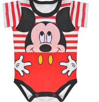 [MV551] Body Mickey rayas  rojo talla 18 a 24