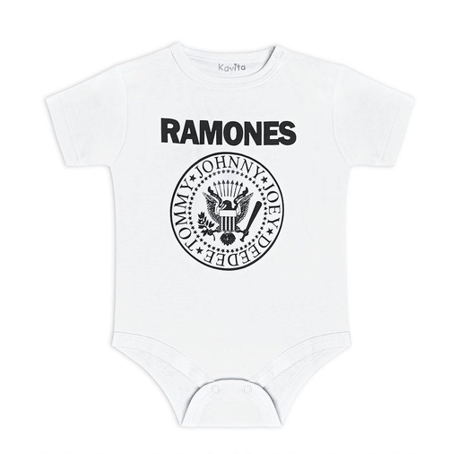 [MK586] Body Ramones  blanco talla 6 a 9
