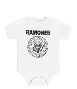 [MK586] Body Ramones  blanco talla 18 a 24