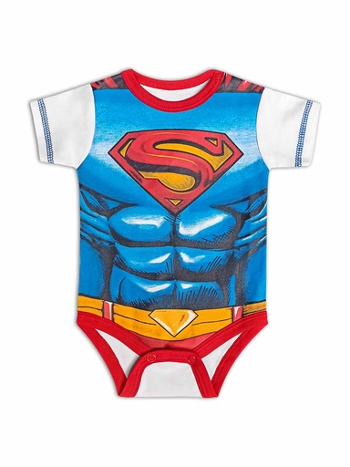 [MV517] Body Superman  blanco talla 9 a 12