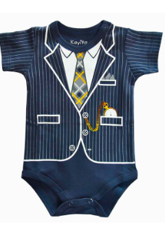 [MK564] Body Terno MC azul marino talla 12 a 18