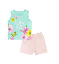 [MK756] Conjunto Daddy´s girl  Aqua talla 1