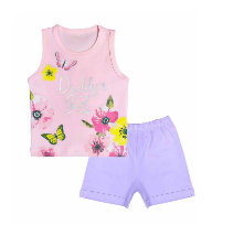 [MK757] Conjunto Daddy´s girl  rosado talla 0
