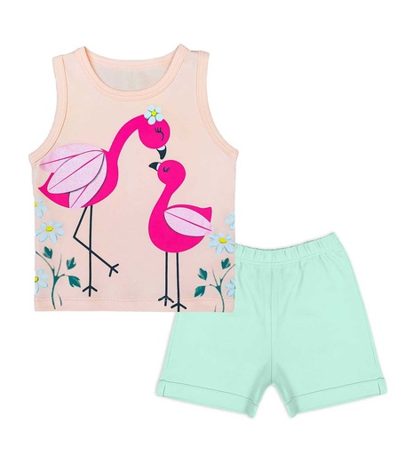 [MK758] Conjunto Flamenco   Melón talla 3