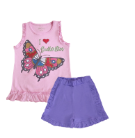 [MV511D] Conjunto Mariposa  rosado talla 4