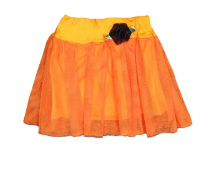 [MK933] Falda Tull con flor  naranja talla 1