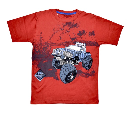 [MK724] Polo  Modelo tractor  rojo talla 12