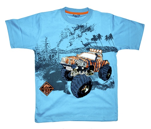 [MK725] Polo  Modelo tractor  turquesa talla 14