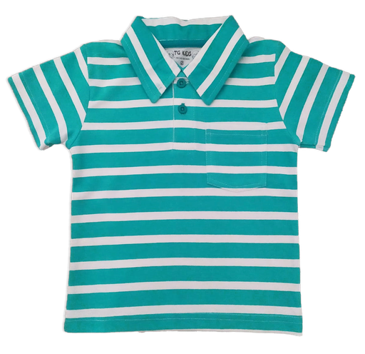 [MK678] Polo Camisero a rayas  azul mar./blanco talla 8