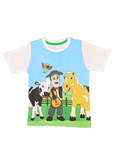 [MV785] Polo Granja de Zenón  blanco talla 8