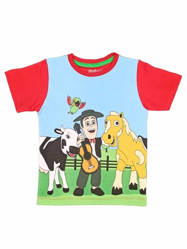 [MV787] Polo Granja de Zenón  rojo  talla 8