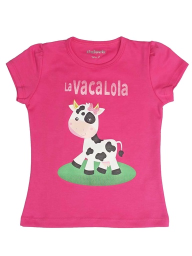 [MV795] Polo La vaca lola  Fucsia talla 2