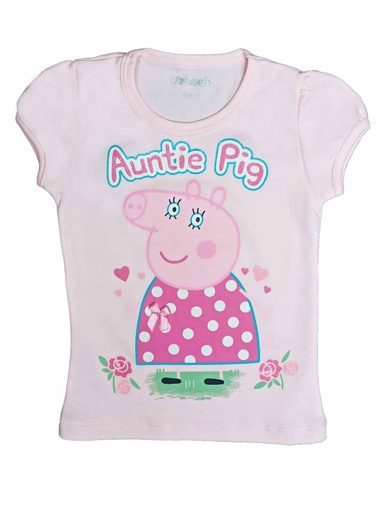 [MV808] Polo Peppa Flores  rosado talla 2