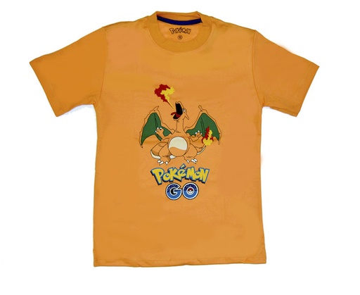[MV728] Polo Pokemón  naranja talla 10