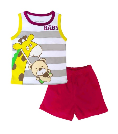 [MK735] Polo Pokemón ML niña rojo talla 4