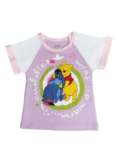 [MV789] Polo Pooh y burro  lila talla 2
